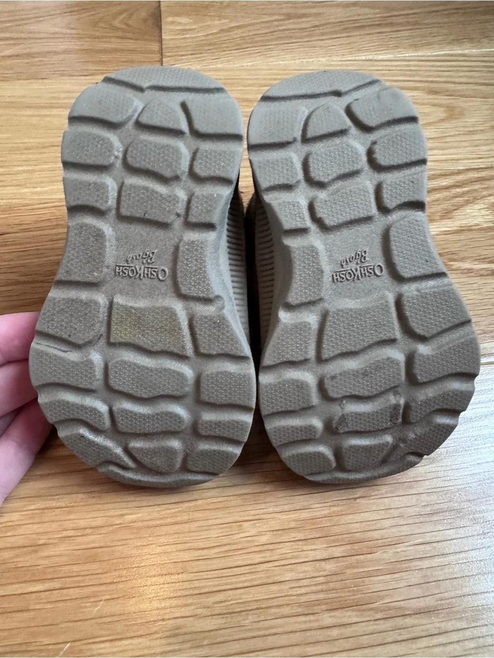 OshKosh B'gosh Tan and Gray Kids Lace-Up Boots